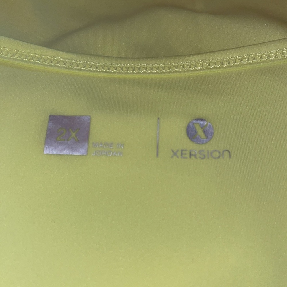 NWOT XERSION Women's Yellow Tank Top.  Size 2X. - Picture 3 of 4